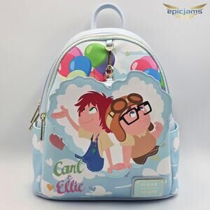 Loungefly Disney Pixar Up Carl & Ellie Balloon Mini Backpack Bag with Coin Purse
